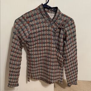 Nepali Cholo Dhaka Wrap Top, small